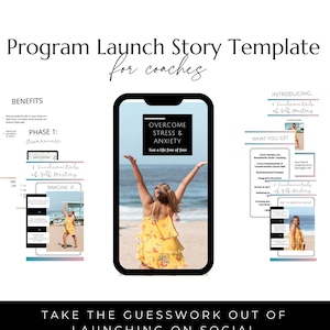 Story Template for Coaches, Product Launch Template,  Insta Story, Wellness Coach, Program Launch Template, Business Coach, Instant Download