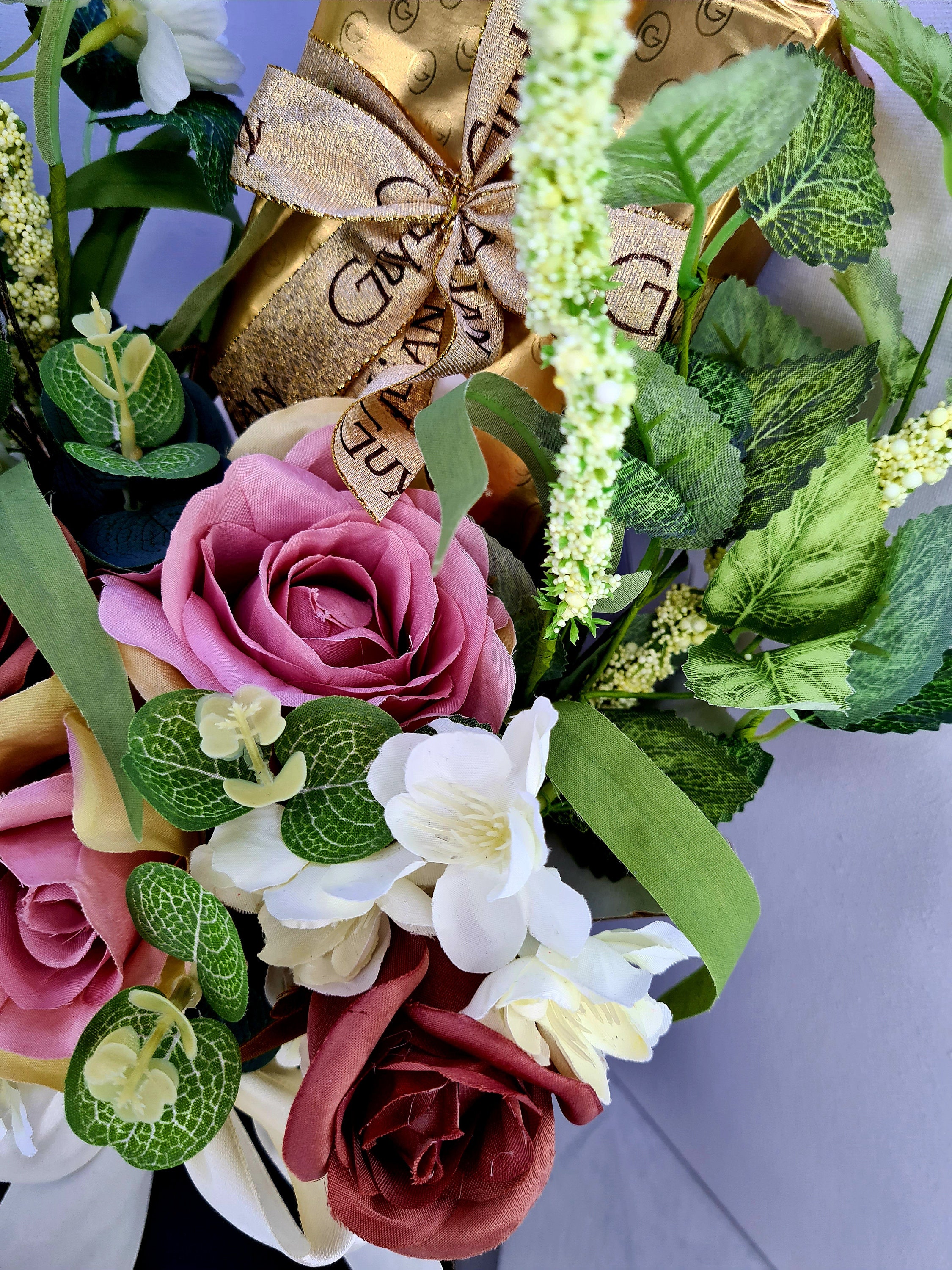 Kiki Handmade Realistic Faux Flower Bouquet Modern Hand Etsy