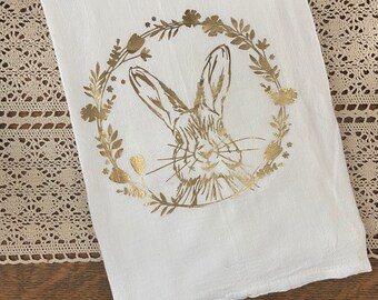 Toalla de cocina con forma de conejo de Pascua de primavera