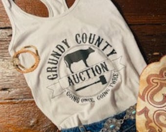 Camiseta sin mangas de la subasta del condado de Grundy