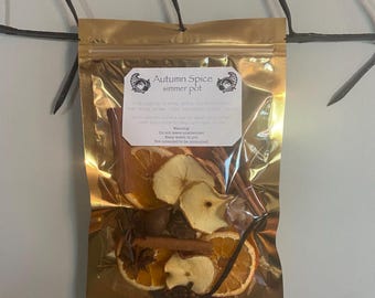 Fragancia natural para el hogar en olla a fuego lento con especias otoñales