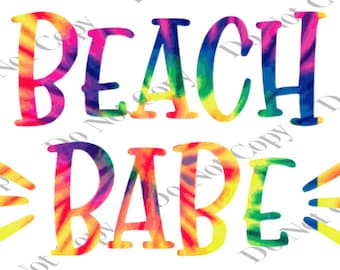 Beach Babe PNG Descarga digital