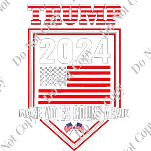 Trump 2024 fait à nouveau compter les votes PNG Digital Downlaod