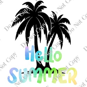 Hello Summer PNG Digital Download