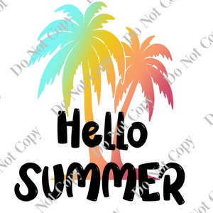 Hello Summer PNG Digital Download