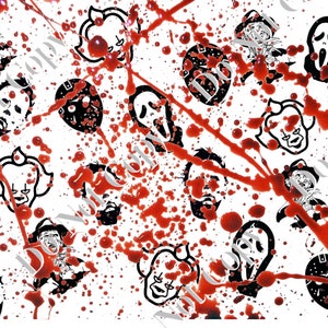 Blood splatter boys of the fall PNG digital download