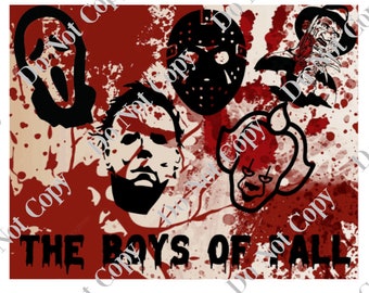 The Boys Of Fall Halloween PNG Digital Download