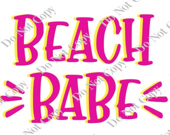 Beach Babe Verano PNG Descarga digital