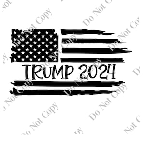 Trump 2024 American Flag Digital Download