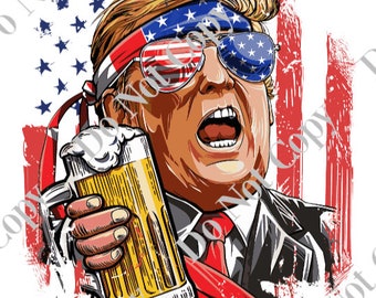 TRUMP Make Fourth Of July Great Again PNG Digital Download