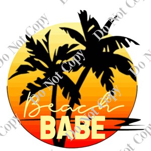 Summer Beach babe PNG digital download