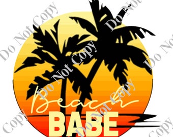 Summer Beach babe PNG descarga digital