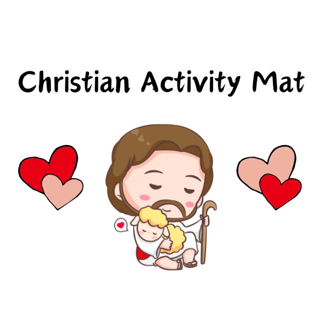 Christian Activity Mat Printable Kids Bible Worksheet Sunday School ...
