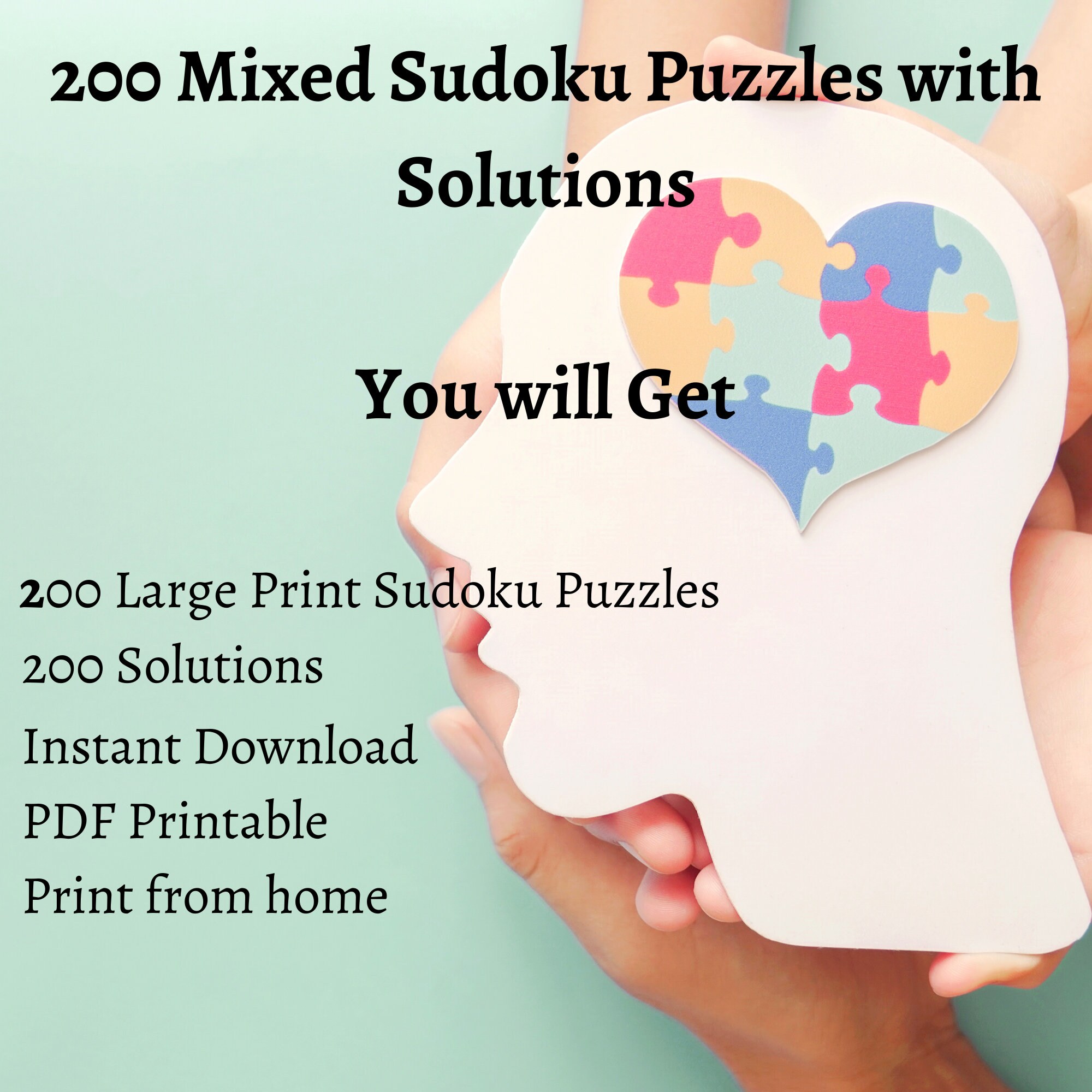 toys games games puzzles 200 mixed sudoku puzzles hard combined with solutions for adults or kids large print fun and educational puzzles medium easy youngwillow com au