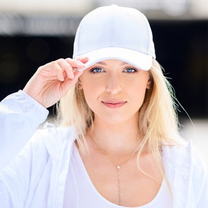 White High Ponytail Baseball Cap