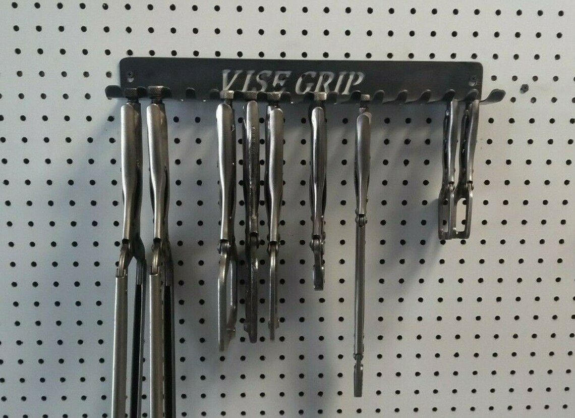 Hornbuilt Vise Grip Holder Vise Grip Storage Rack Wall Mount Holds 16