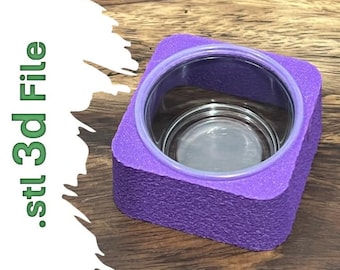Download | 2oz Reptile/Small Animal Food/Water Bowl Holder | 3D Print | Digital Download | .stl File