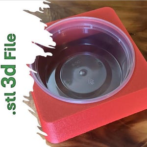 Herunterladen | 8 Unzen Reptil Schüssel Halter | 3D Druck | Digitaler Download | .stl Datei