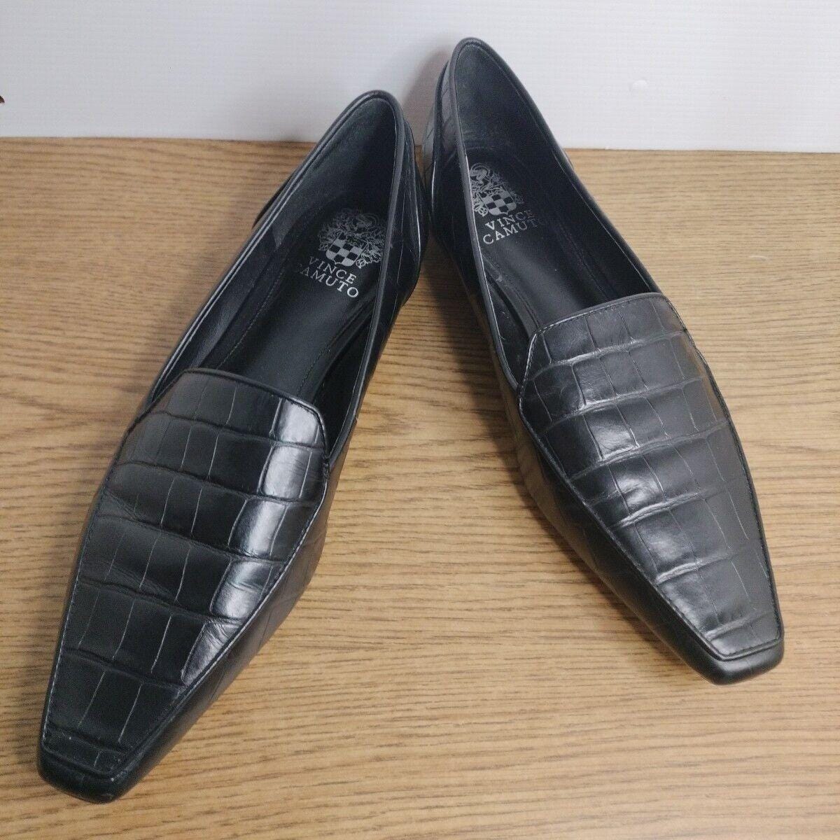 Vince Camuto Kaneysa Black Textured Slip-On Loafers Size 8 BLO9155G Vince Camuto Men main image 2