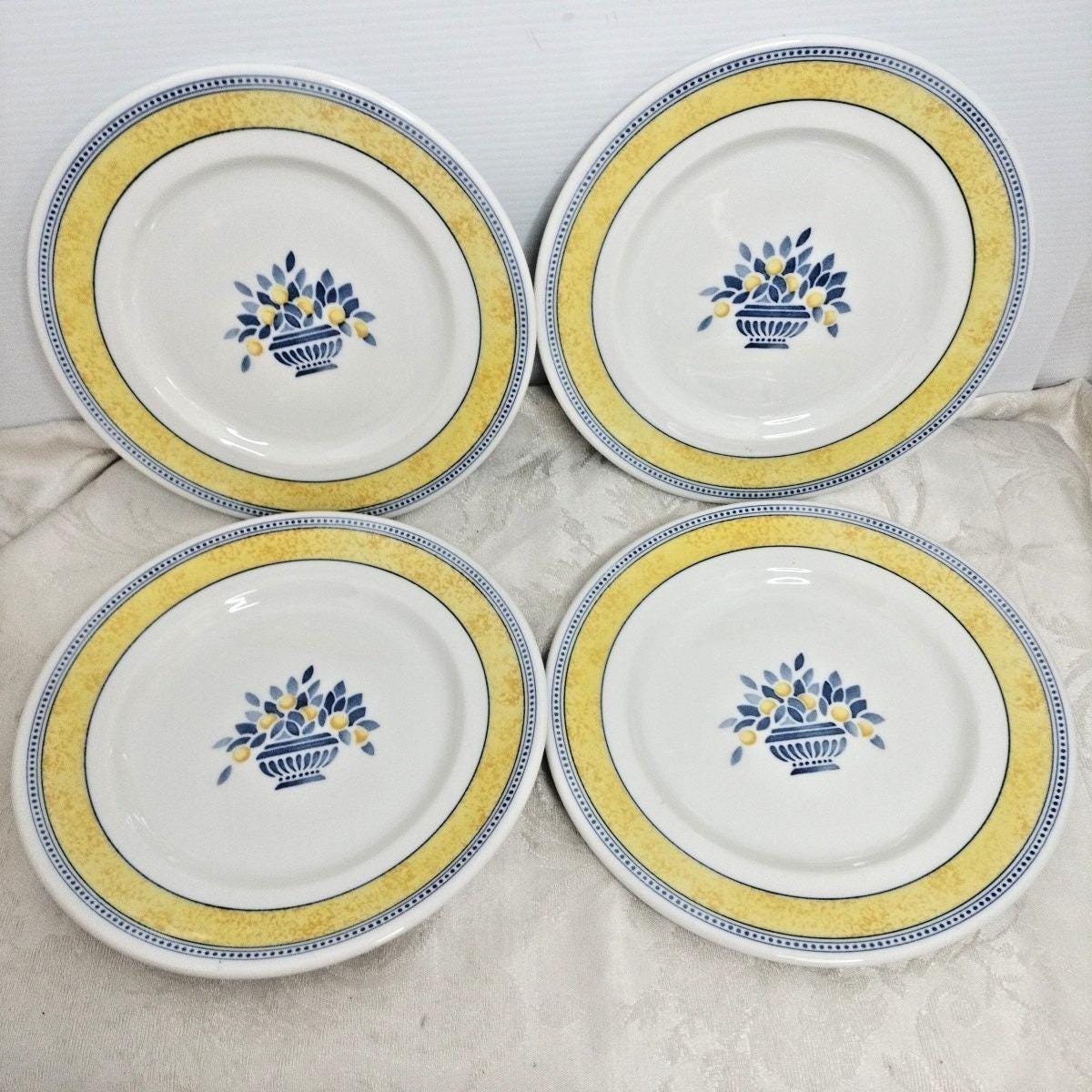 Johnson Brothers England Jardiniere Yellow Four (4) Salad Plates