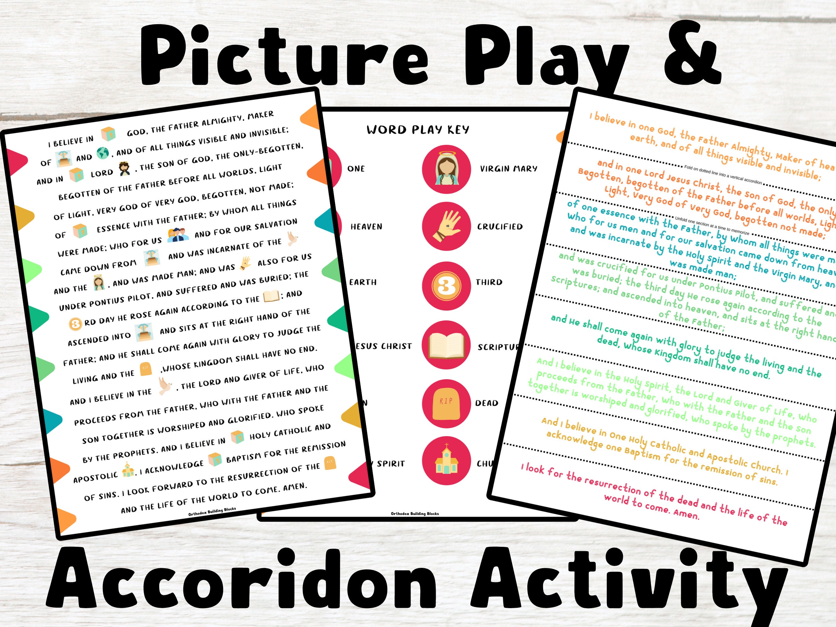 Nicene Creed Activity Pack Memorization Activities for Christian ...