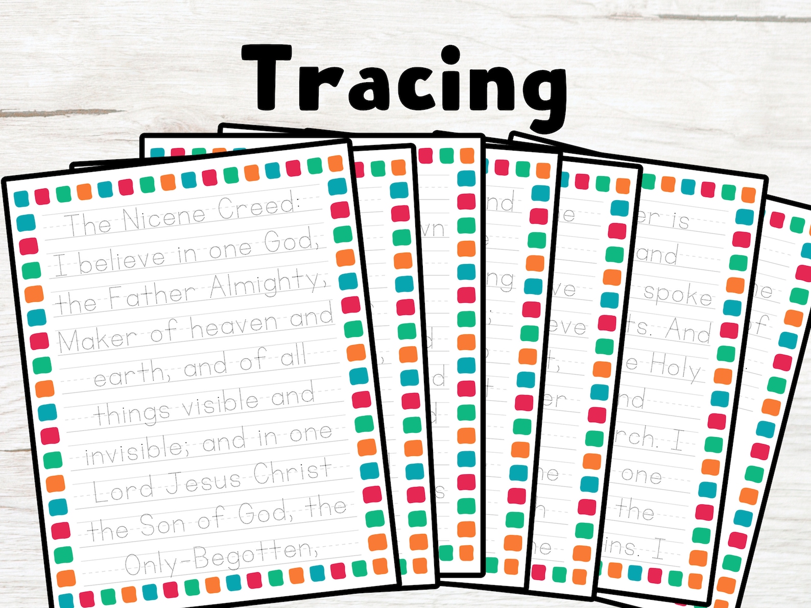 Nicene Creed Activity Pack Memorization Activities for Christian ...