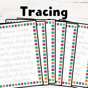 Nicene Creed Activity Pack Memorization Activities for Christian ...