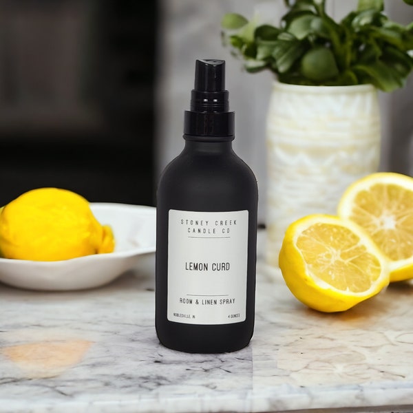 Lemon Curd, Room Spray, Fragrant, Citrus, Lemon, Clean, 4oz Bottle, Car Spray, Linen Spray, Calm, Kitchen, Strong Scent