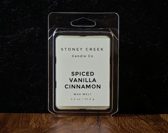 Spiced Vanilla Cinnamon Wax Melts | Cinnamon Vanilla Scent | Warm Spice Wax Melts | Strong Scent