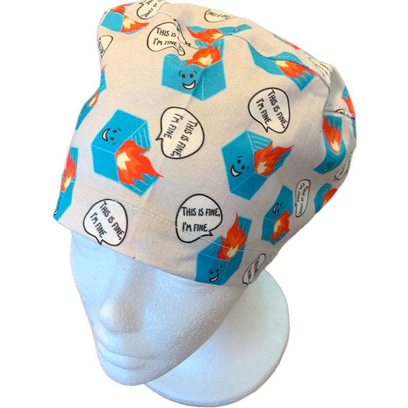 Funny Dumpster Fire Euro Scrub Cap for Women Pun Scrub Caps Etsy