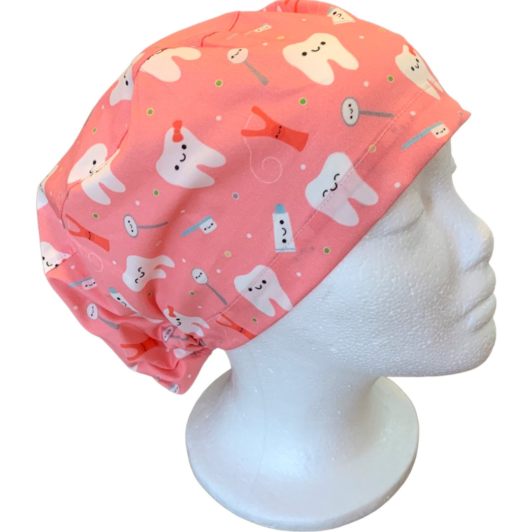 Dentist Tooth Euro Scrub Cap for Women Dental Scrub Etsy