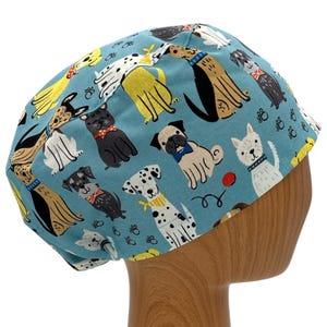 Dog scrub cap personalized, Veterinarian surgery cap, Euro scrub hat women, Vet tech gift, Pediatric nurse cap adjustable, Custom nurse gift
