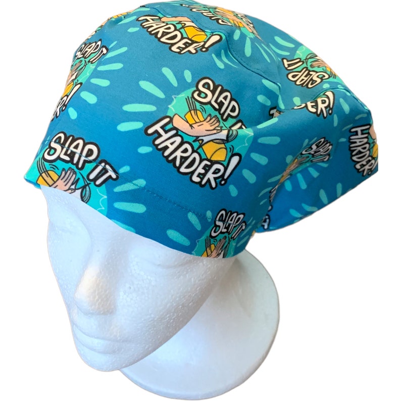 Slap It Hard Funny Euro Scrub Cap for Women Pun Scrub Caps Etsy