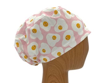 Happy Egg Adjustable Euro Scrub Cap – Satin Lined & Embroidery Options for Nurses