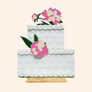 Basketweave Cake Card SVG Design