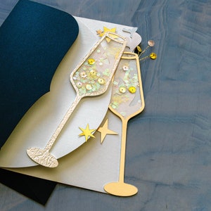 Pop the Champagne Shaker Card SVG Design image 2