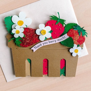 Strawberry Card SVG Design
