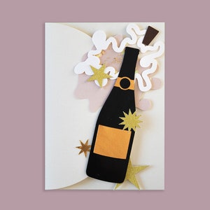 Faites éclater le champagne II. Shaker Card Design SVG
