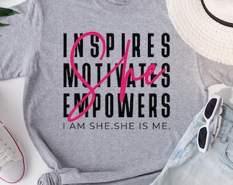 Empowerment T-shirt, inspirerend T-shirt voor vrouwen, shirt motiverende citaat, cadeau voor haar, vrijetijdskleding, vrouwenrechten