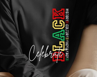 Black History Month-shirt, Afrikaans-Amerikaans, cultuurT-shirts, rood geel groen