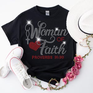 Bling Shirt, Strass Damen T Shirt, religiös, spirituelles Shirt