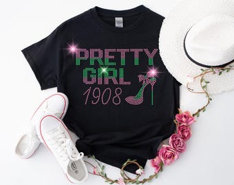 Camiseta Bling AKA, Camiseta de mujer con pedrería brillante, Chica guapa