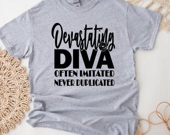 Verwoestend op diva Delta geïnspireerd shirt, cadeau vrouwenclub, Moederdag, schattig deltashirt