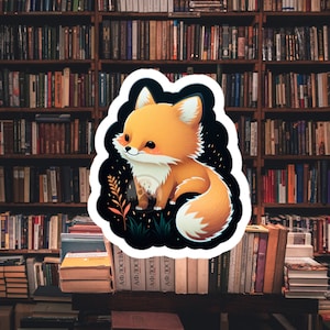 Cute Fox vinly stickers, Cute Fox Sticker Pack, Fox, Book Stickers, Ipad Stickers, laptop stickers, Water bottle Stickers, Car Stickers