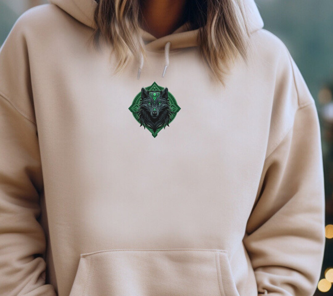 Rune Wolf Hoodie, Wolf Sweatshirt, Wolf Lover Hoodie, Wild Life Hoodie ...