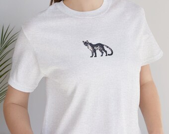Camiseta con estampado de leopardo negro: camiseta unisex de manga corta
