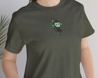 Camiseta con diseño de mono capuchino, colores cómodos de animales de la selva