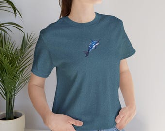 Narwhal Art Comfort Colors Tee: Sea Animal Graphic Shirt