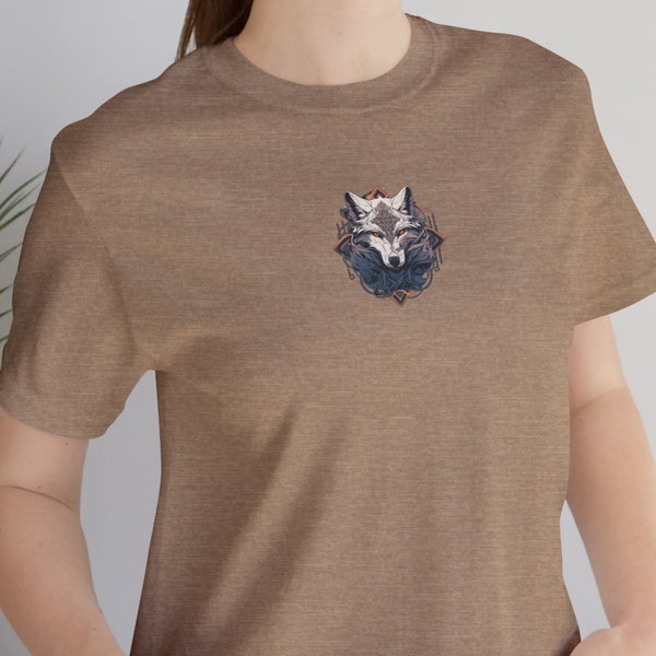 Wolf Shirt, Unisex Tee, Celtic Wolf Knot, Short Jersey Sleeve, Viking Lover Shirt, Gift for Boyfriend, Wolf Lover Gift, Dire Wolf Tshirt