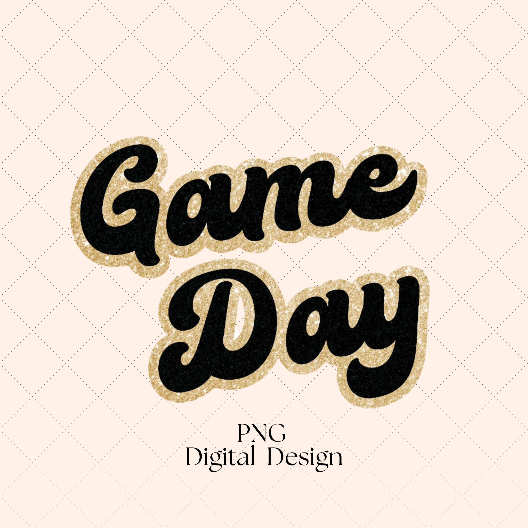 Black And Gold Game Day PNG Digital Download Retro Football Etsy black-and-gold-game-day-png-digital-download-retro-football-etsy
